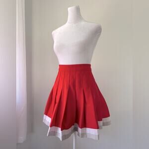 Vintage ‘90s The Wright Costume & Dancewear Red Pleated Cheerleading Skirt